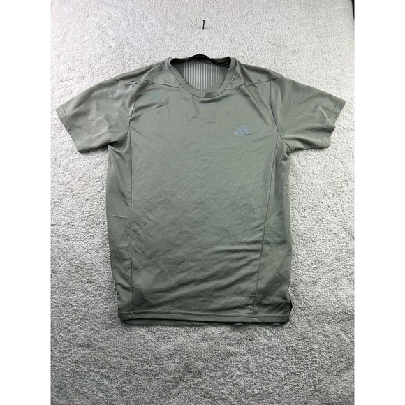 Adidas Shirt Mens Large Training Athletic Lightweight Performance Short Sleeve - Picture 1 of 10